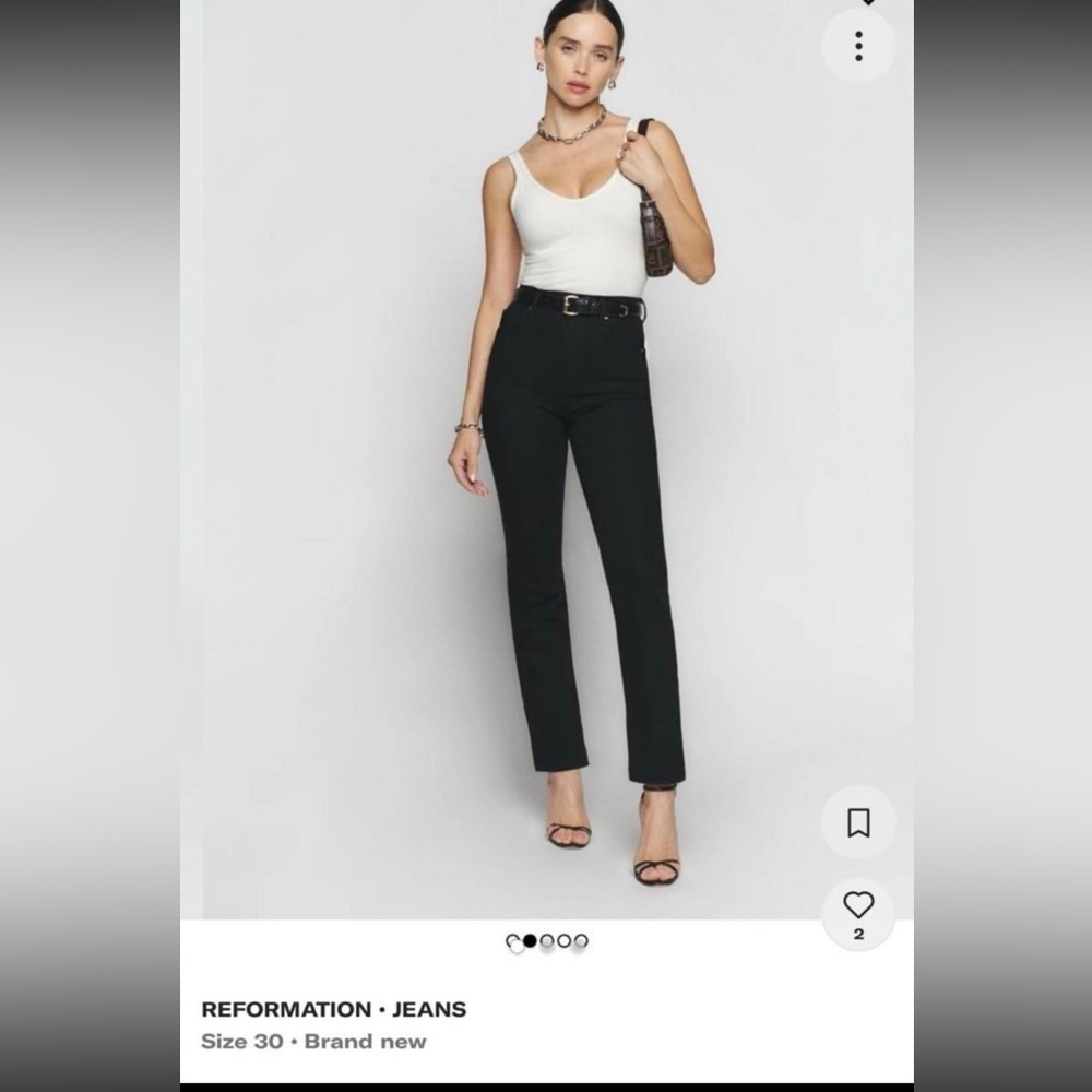 Reformation Classic Black Trousers